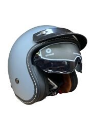 SHIRO Mat Mavi Yarım Kask