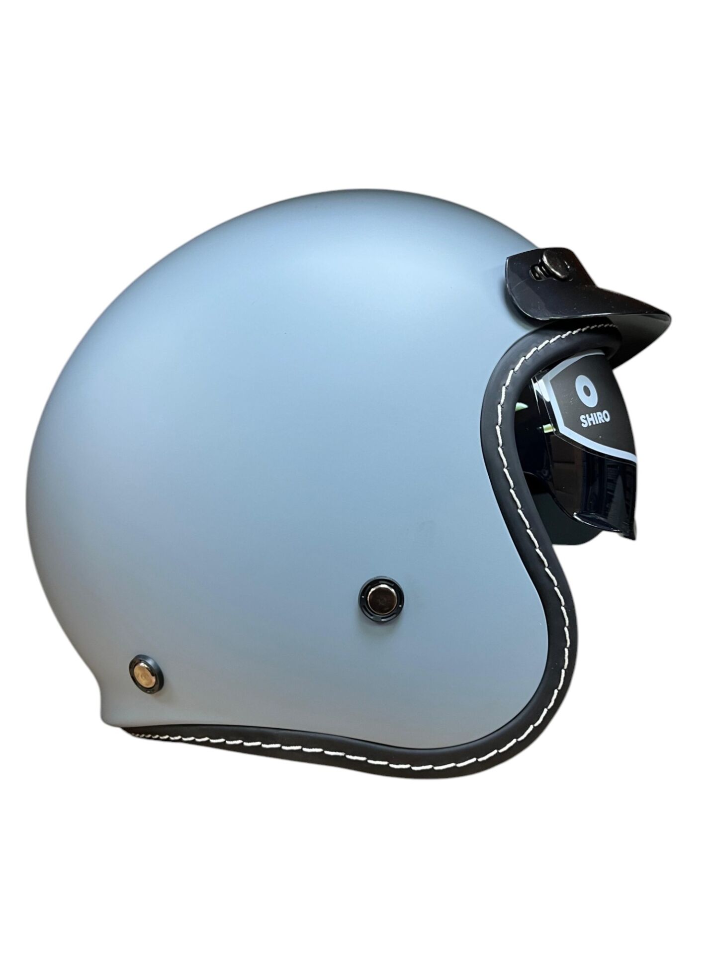 SHIRO Mat Mavi Yarım Kask
